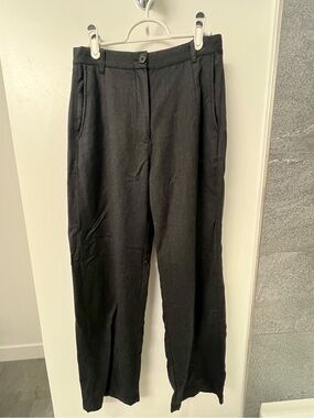Ecologyst 100% Merino Wool Women's Charcoal Straight-Leg Dress Pants